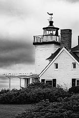 Nayatt Point Lighthouse Tower BW